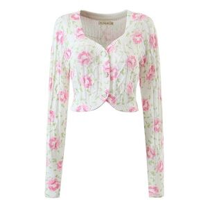 For Love Bell Floral Knit Cardigan